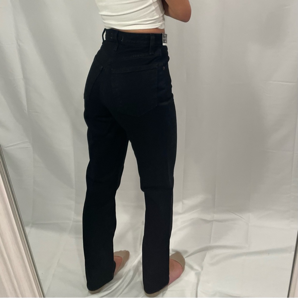 NWT Abercrombie & Fitch Curve Love 90s Straight Jeans Saturated Black Size 23”